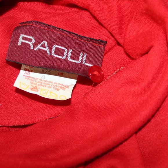 Vintage Raoul Red Dress With Gold Accents - Picture 8 of 9